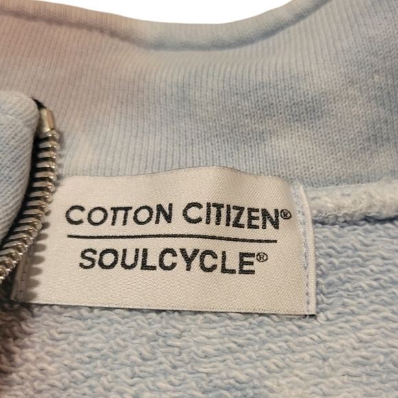 SOULCYCLE X Cotton Citizen Tie Dye 1/4 Zip Crop Sweatshirt Women's Size Medium - Picture 3 of 11